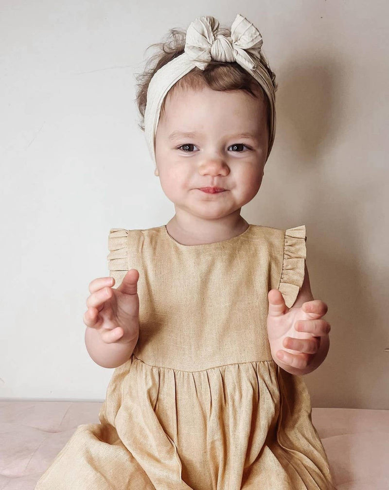 Annie & Charles - Annie & Charles® linen dress VALERY: Pink / 12-18 M