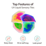 MEKA Sensory Play - UV or Fluorescent Glow-in-the-Dark Tuff Tray Play Mat: Large