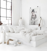 MagicLinen - White duvet cover set (3pcs): US King + Standard pillowcases