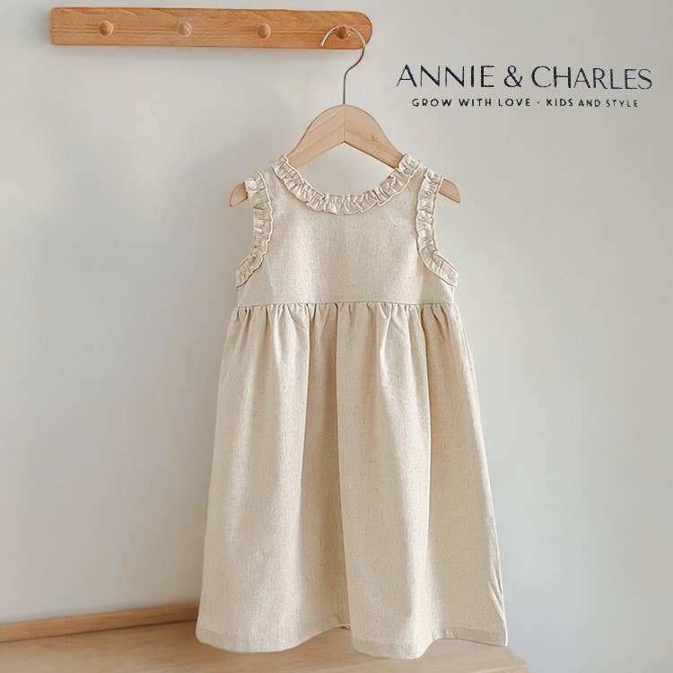 Annie & Charles - Annie & Charles® Linen Baby Bloomer and PALMINA Dress: 18-24 M / Bloomer