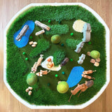 MEKA Sensory Play - 3D Grass Habitat Tuff Tray Play Mat: Large