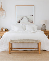 MagicLinen - White duvet cover set (3pcs): US King + Standard pillowcases
