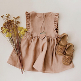 Annie & Charles - Annie & Charles® linen dress VALERY: Pink / 12-18 M