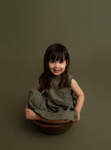 Annie & Charles - Annie & Charles® linen dress VALERY: Pink / 12-18 M