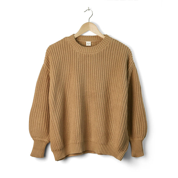 Womens Chunky Knit Sweater - Acorn