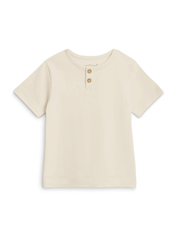 Colored Organics - Reef Henley Crew Neck Tee - Natural