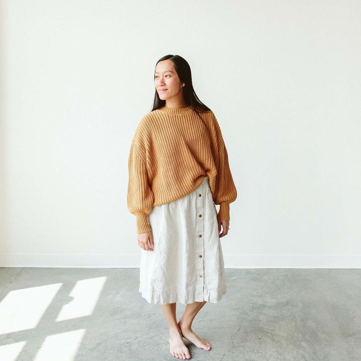 Womens Chunky Knit Sweater - Acorn
