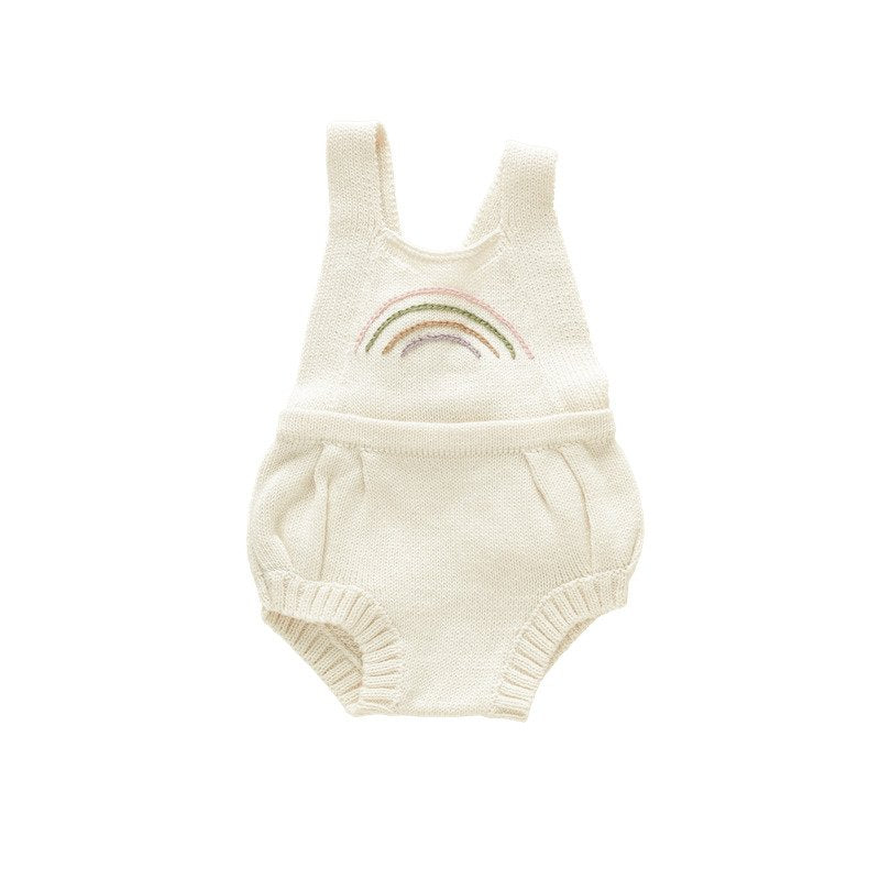 Rainbow Romper - White