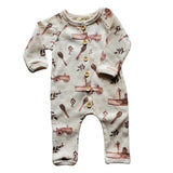 Organic Cotton Romper - Vintage Print