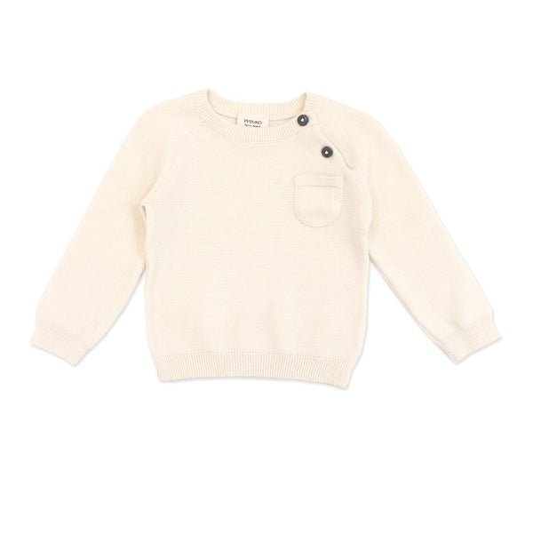 Knit Raglan Sweater Pullover - Cream