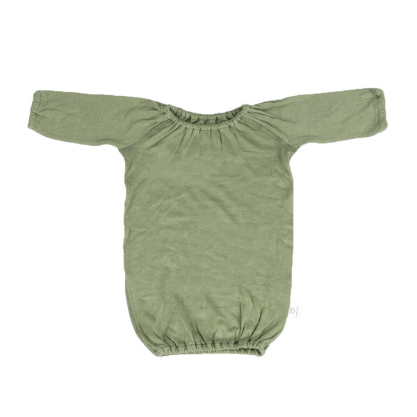 DoubleKnit Newborn Gown - Olive Green