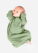 DoubleKnit Newborn Gown - Olive Green