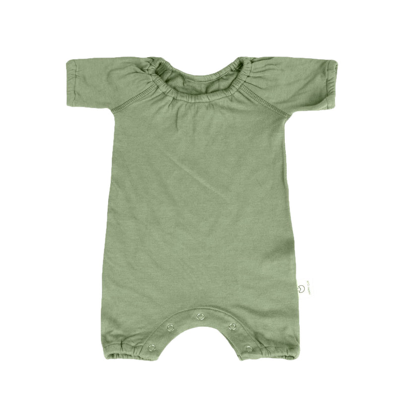 DoubleKnit Romper - Olive Green