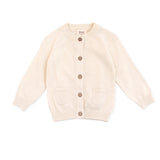 Knit Button Cardigan Sweater - Cream